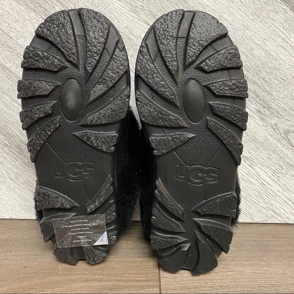 UGG | Coquette Snow Leopard Black Slippers 6 NEW - Picture 8 of 9